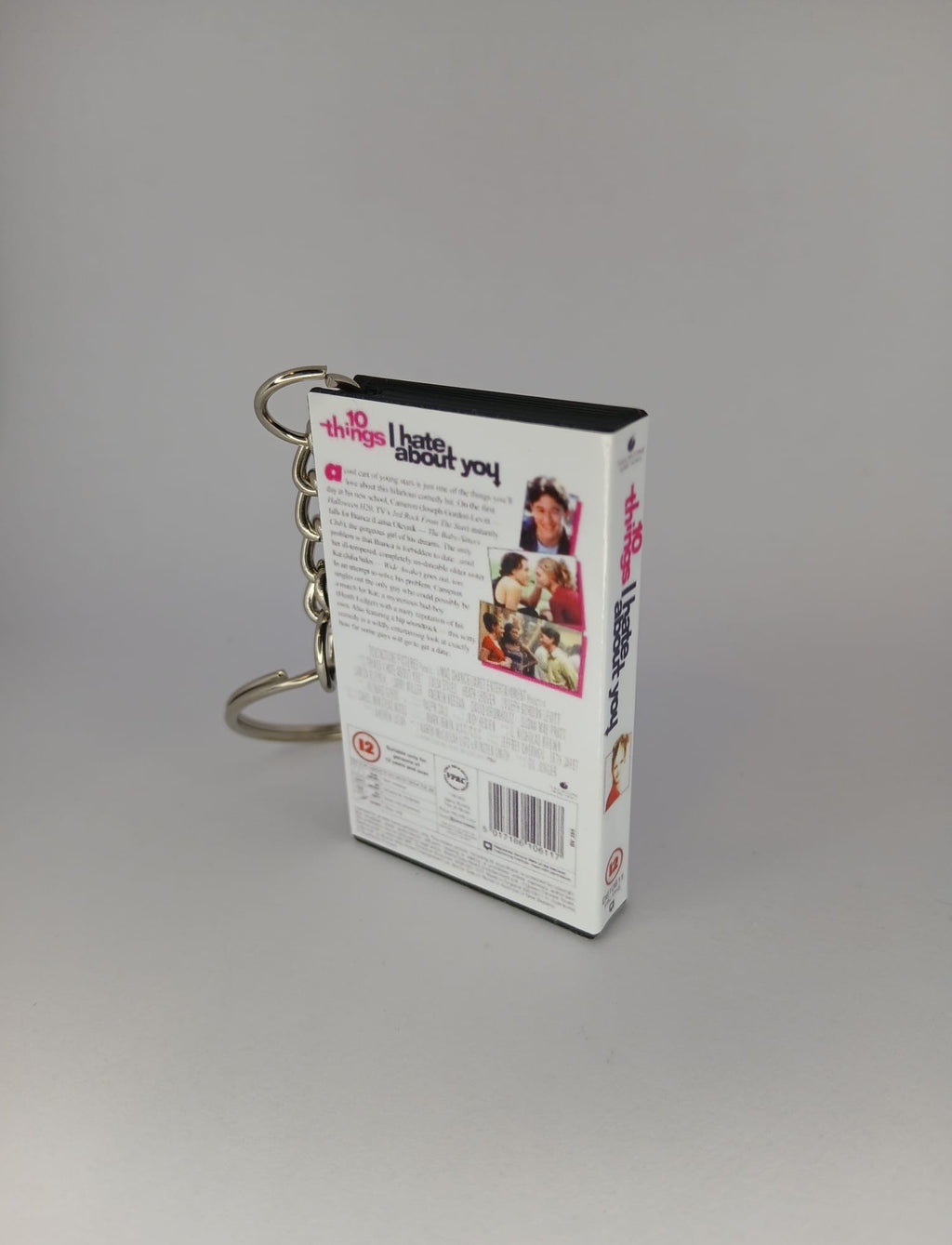 10 Things I Hate About You Mini VHS Keyring – front spine angle