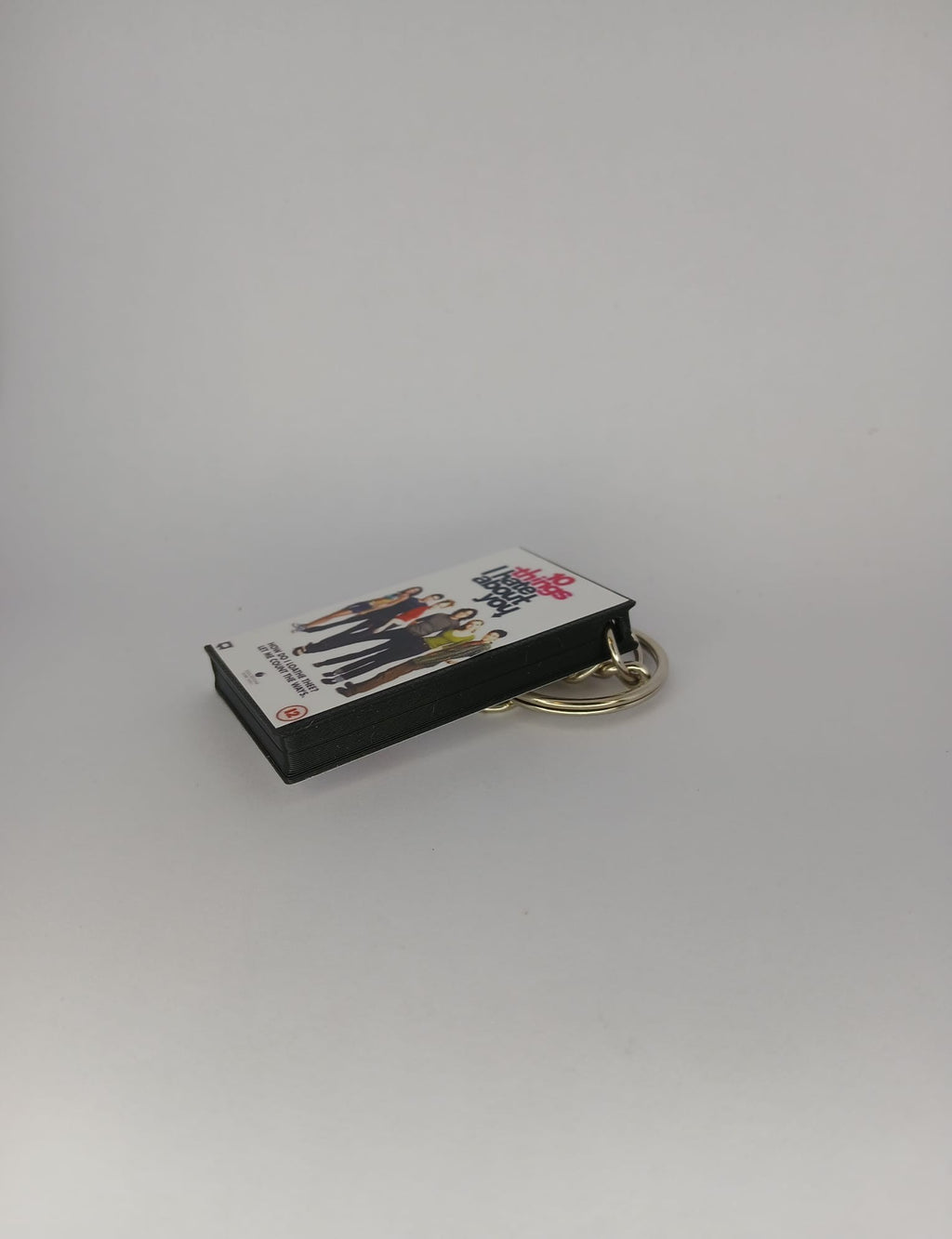 10 Things I Hate About You Mini VHS Keyring – back spine angle