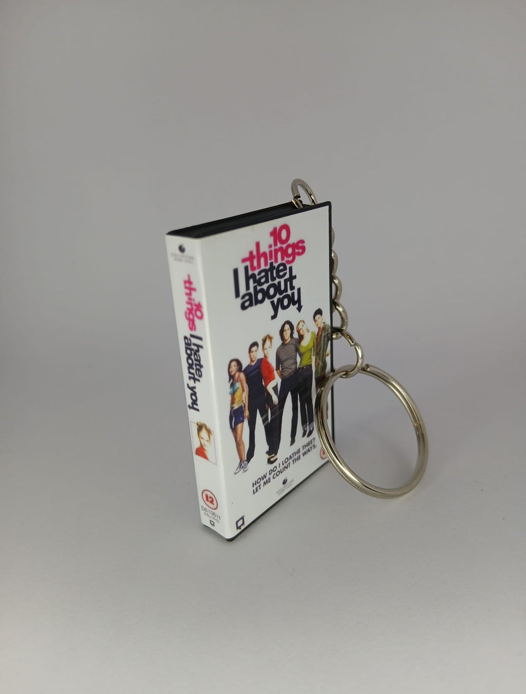10 Things I Hate About You Mini VHS Keyring – back view standing