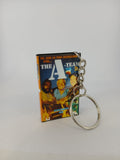 The A-Team VHS keyring — spine view standing