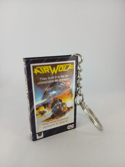Airwolf VHS keyring — side profile