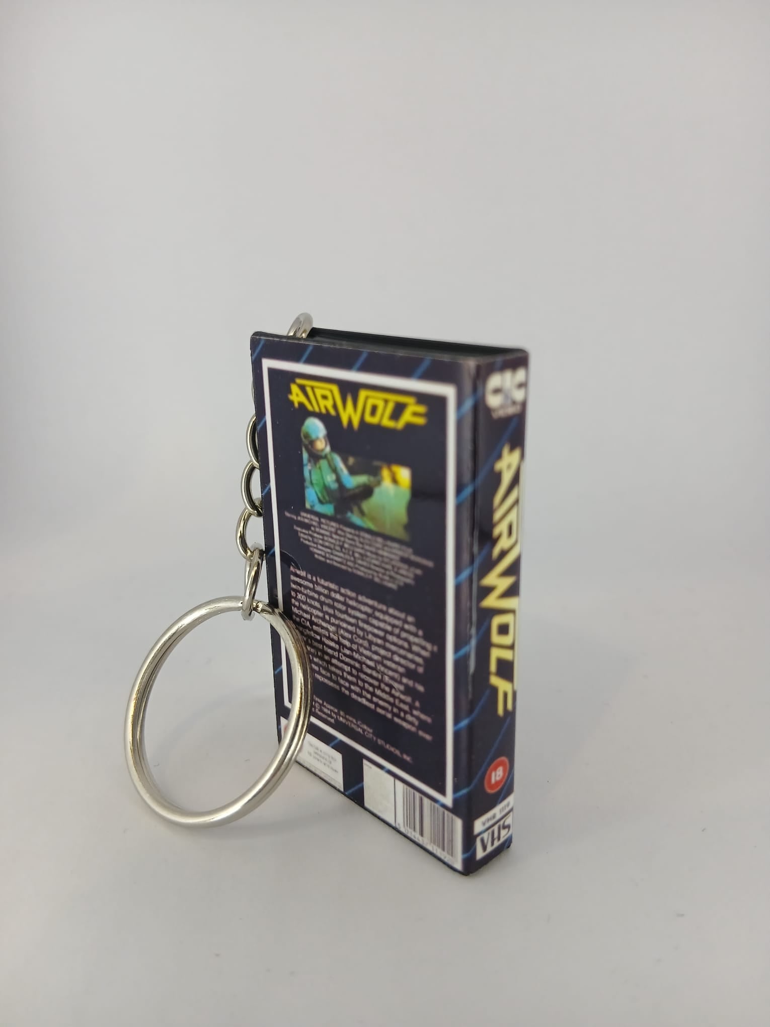 Airwolf VHS keyring — front cover close-up