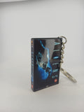 Aliens VHS keyring — back cover and spine angled 2