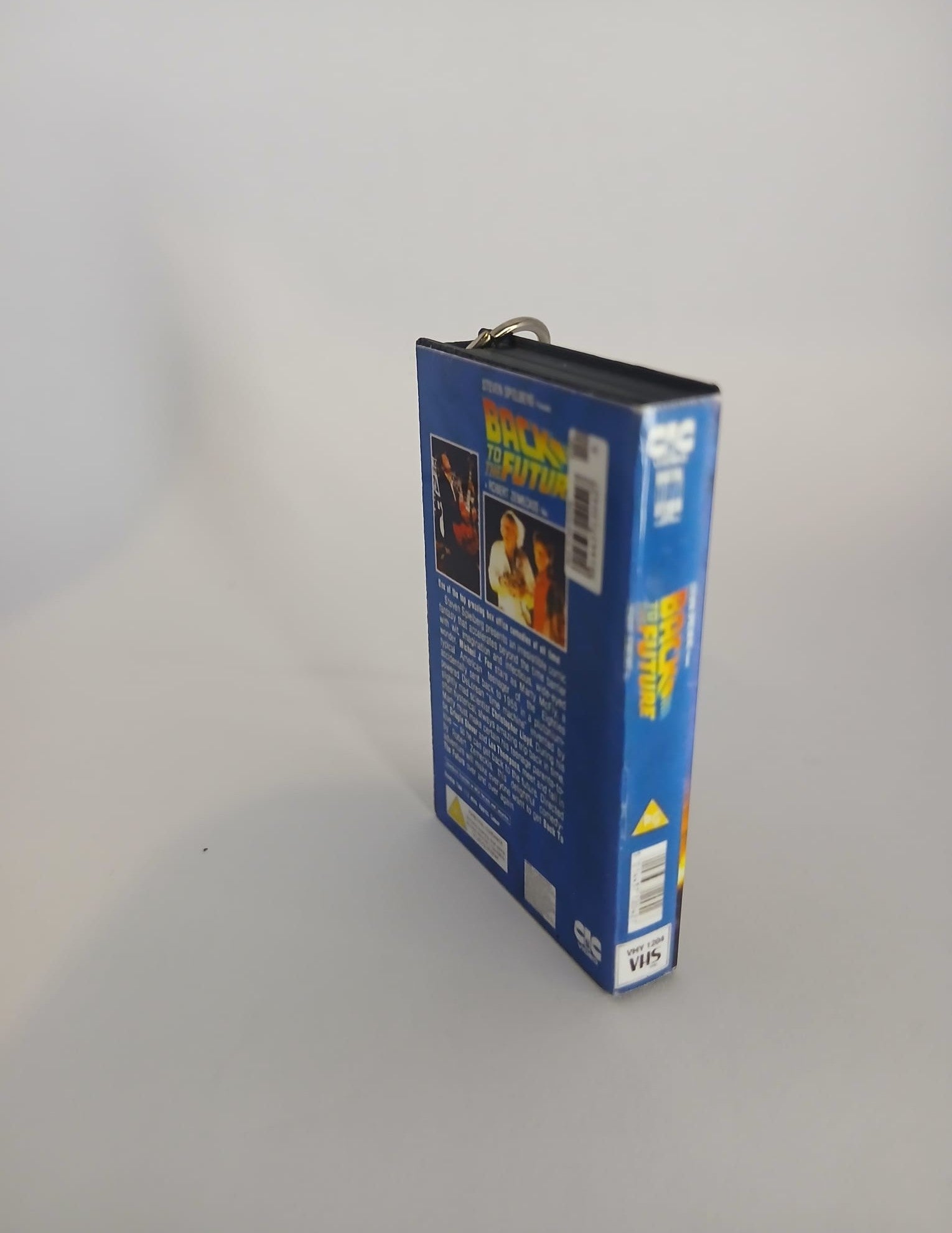 Back to the Future Mini VHS Keyring – front angle standing