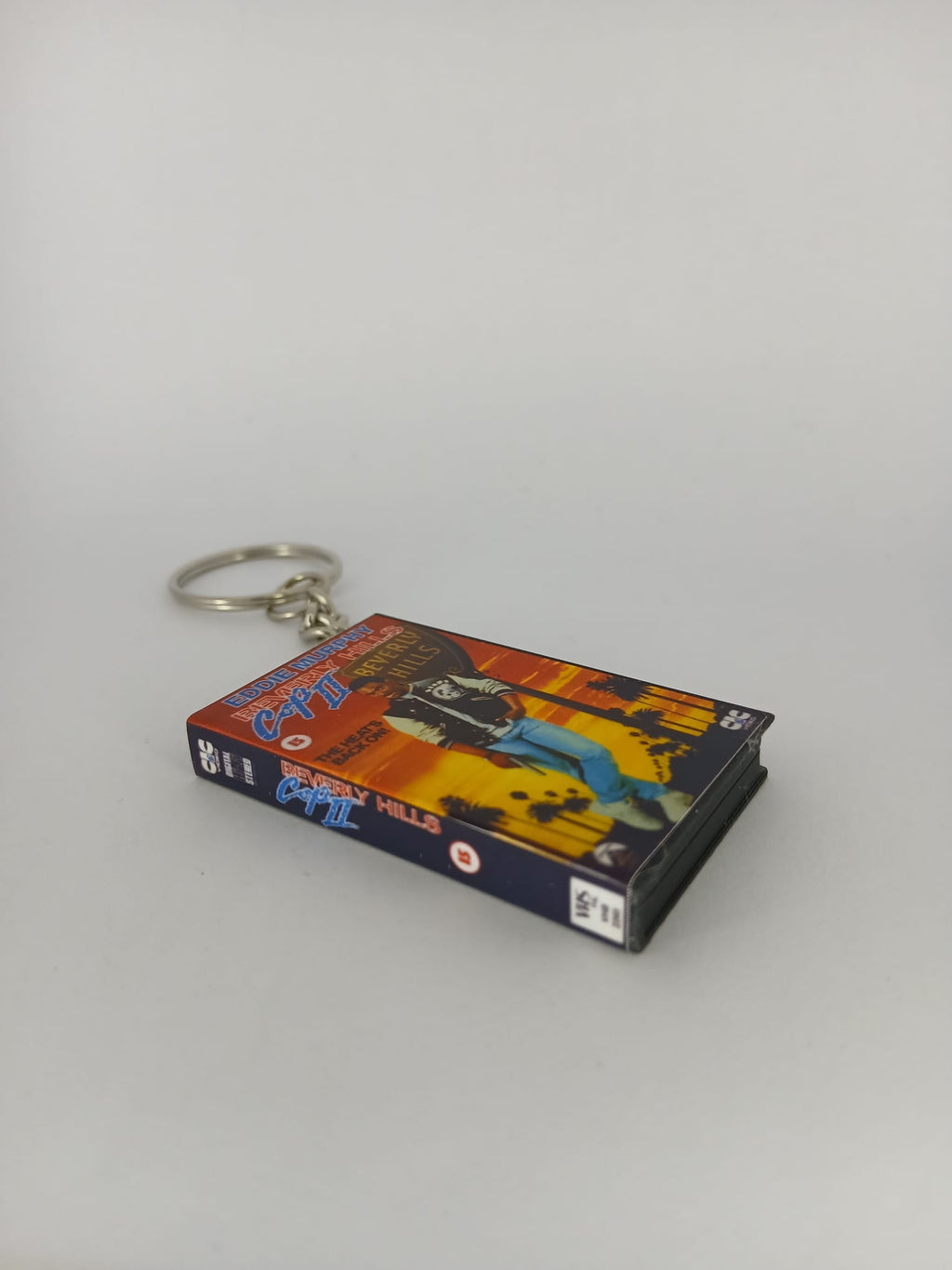 Beverly Hills Cop II Mini VHS Keyring – flat lay spine