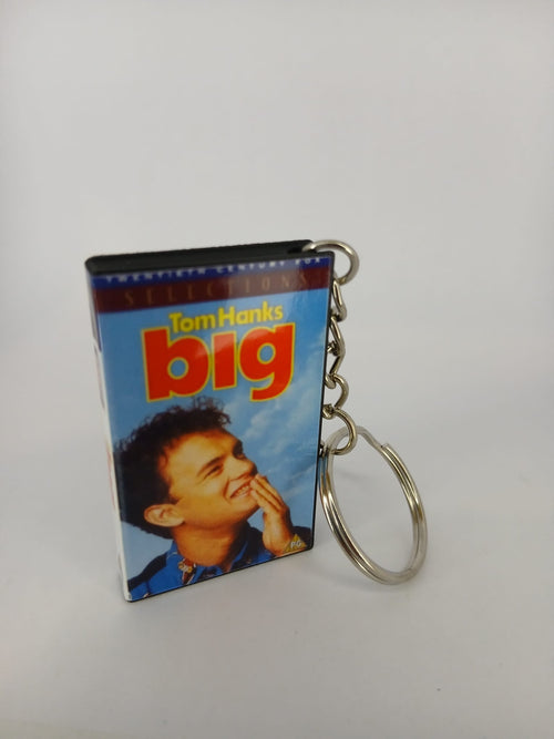 Big VHS keyring — front cover standing angled 3