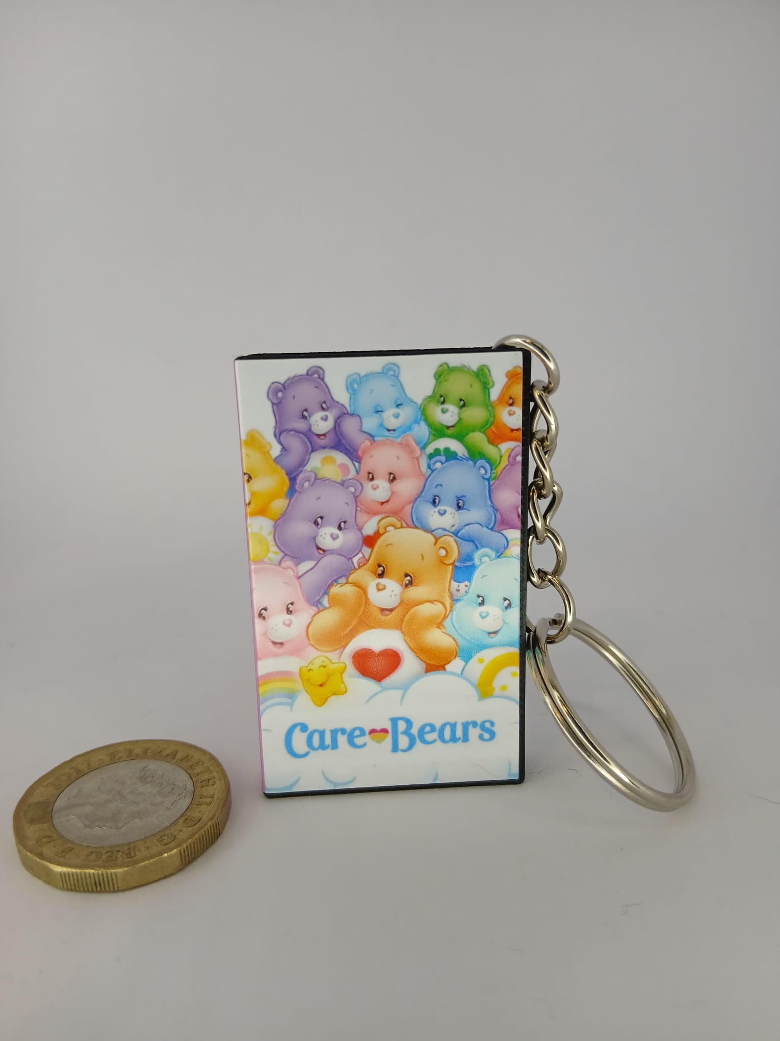 Care Bears VHS keyring back cover