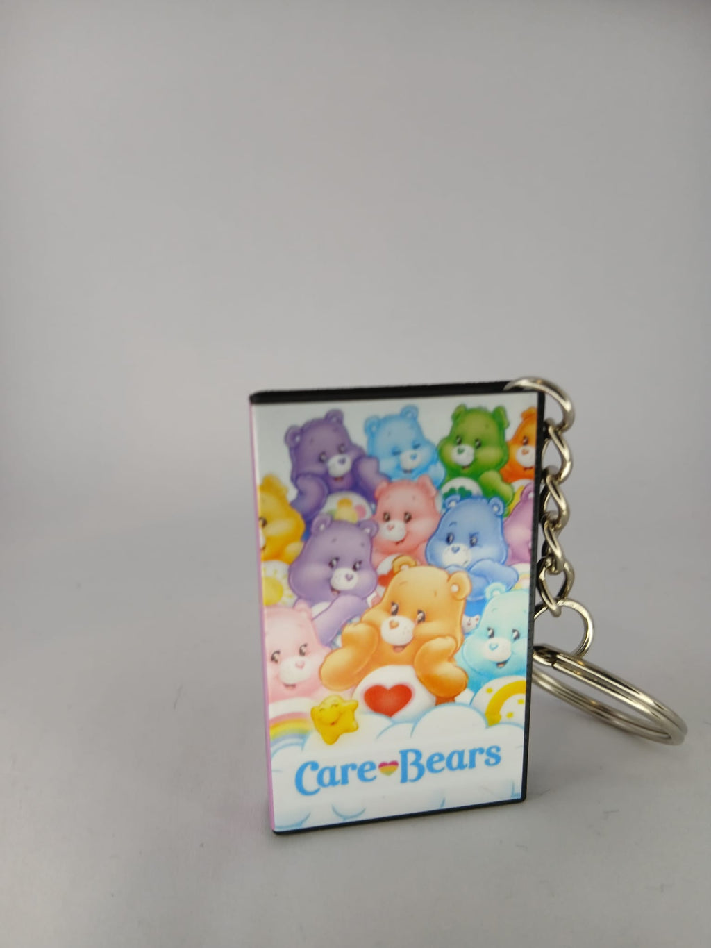 Care Bears VHS keyring spine view