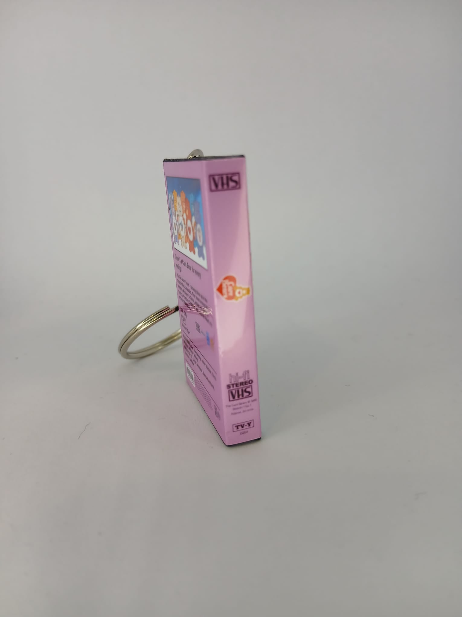 Care Bears VHS keyring side view