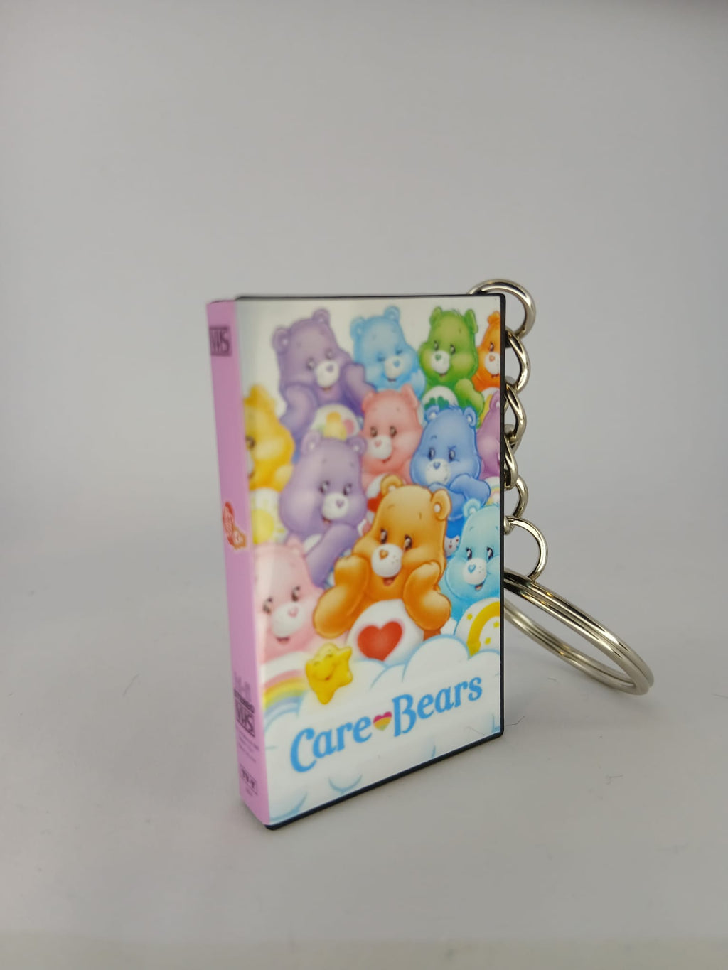 Care Bears VHS keyring standing upright