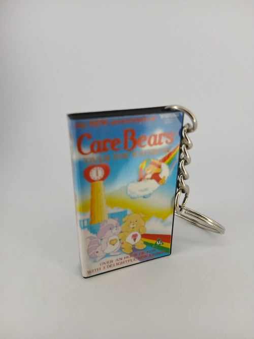 Care Bears VHS keyring — front cover standing angled 3