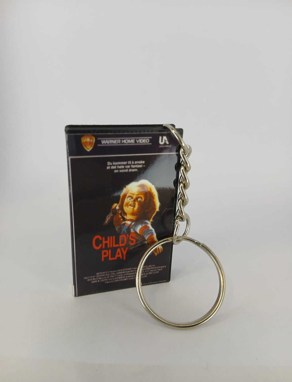 Child's Play Mini VHS Keyring – front spine angle