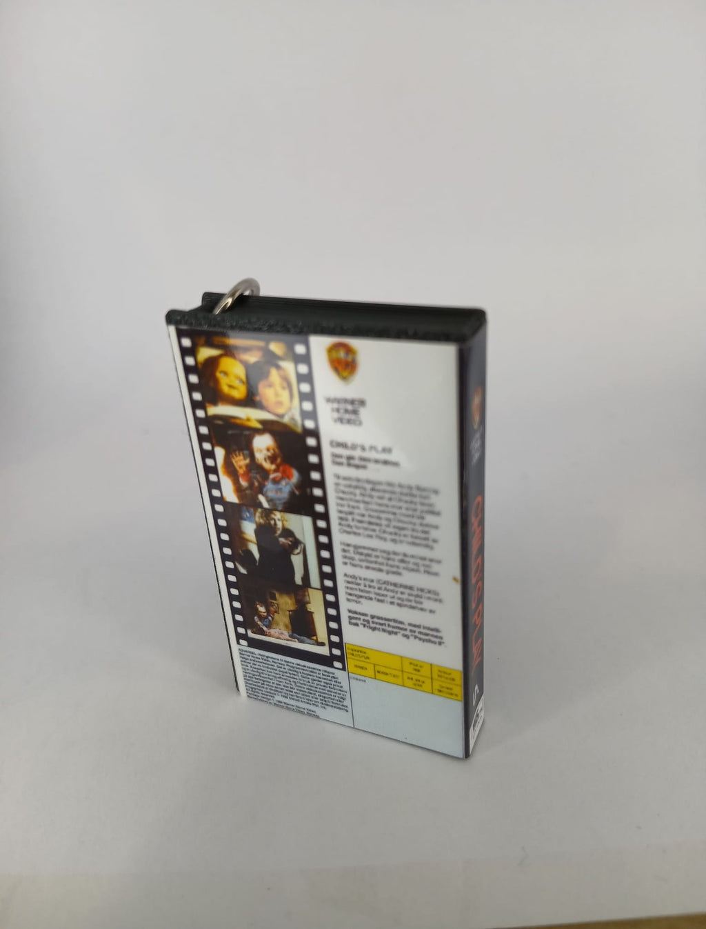Child's Play Mini VHS Keyring – front close-up