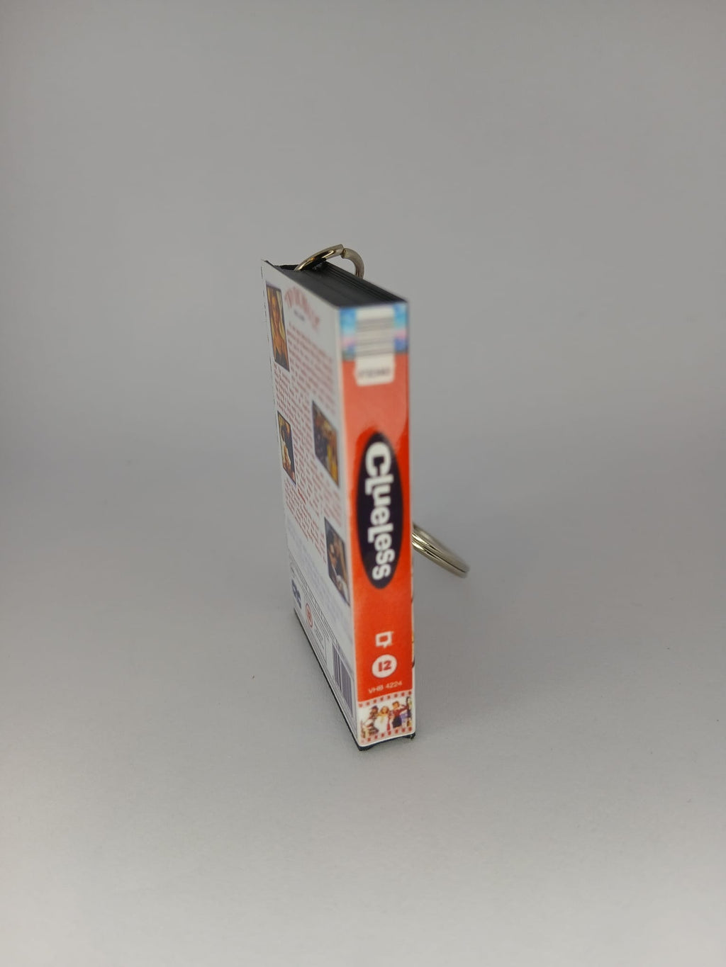 Clueless Mini VHS Keyring – flat lay front angle