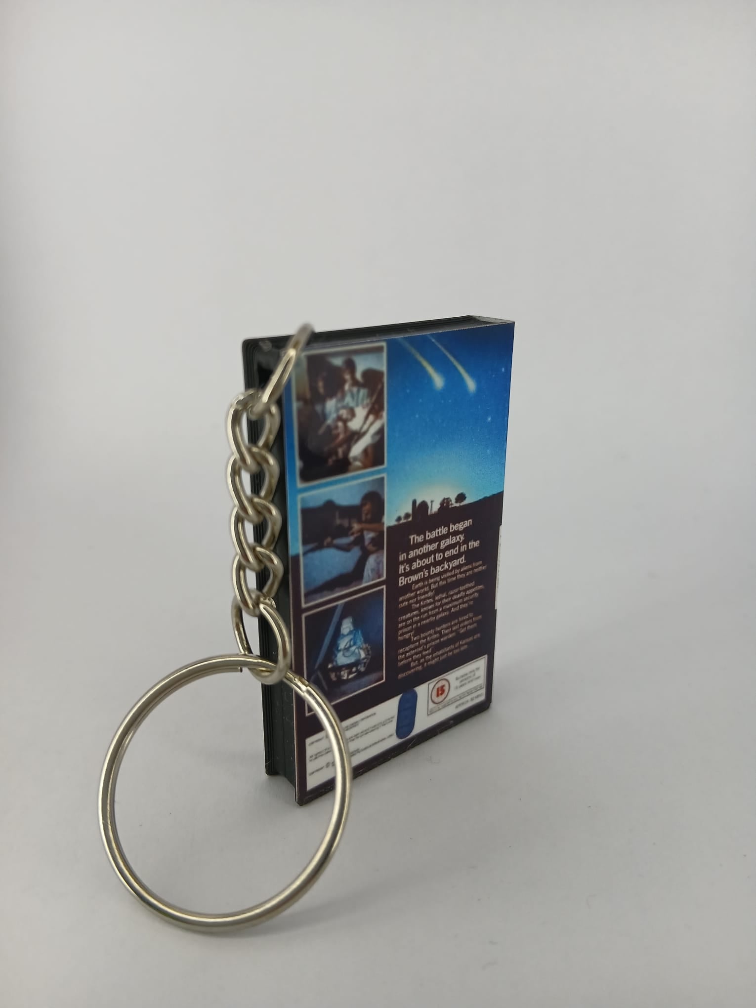 Critters Mini VHS Keyring – side view