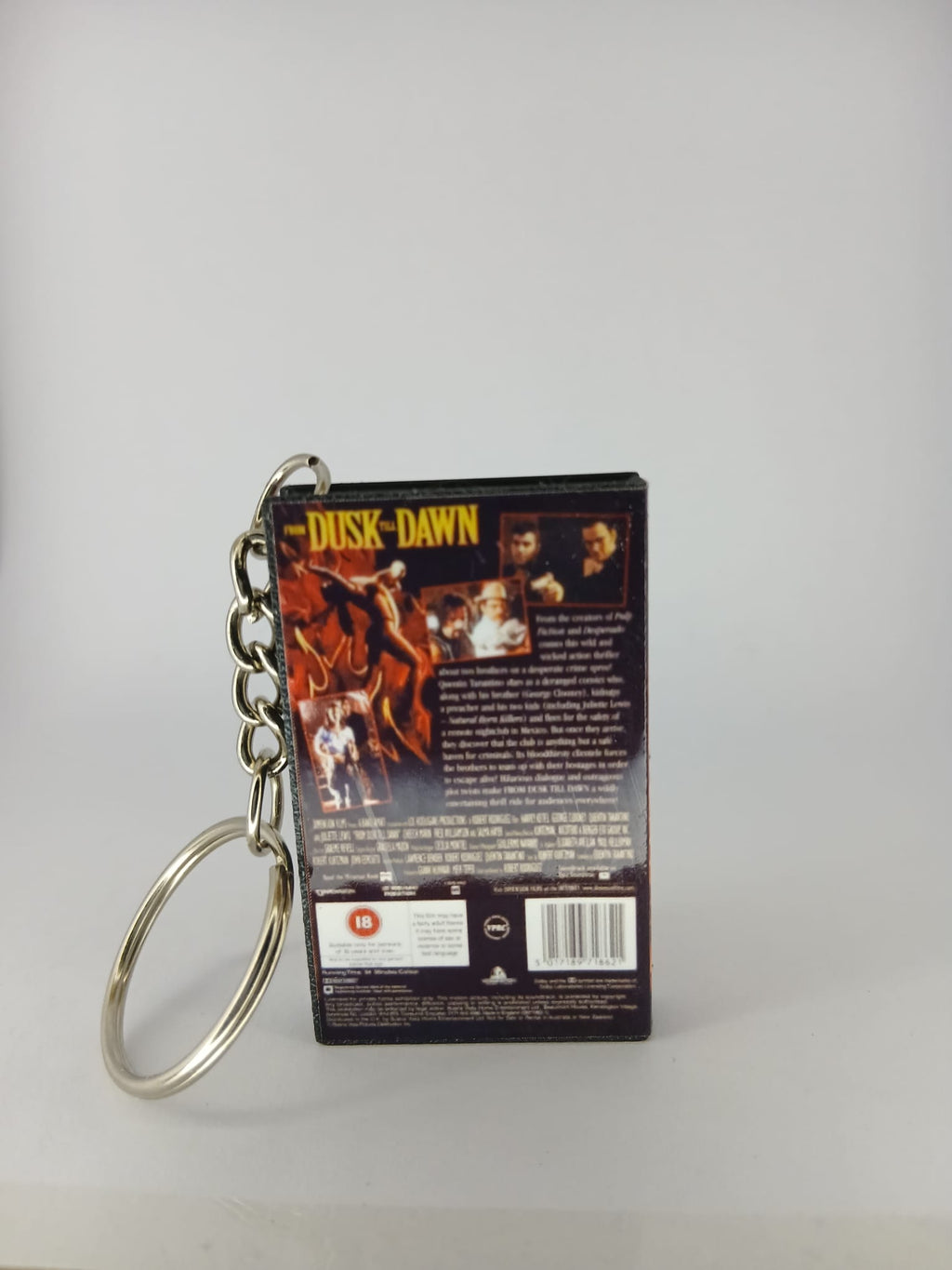 From Dusk Till Dawn Mini VHS Keyring – flat lay