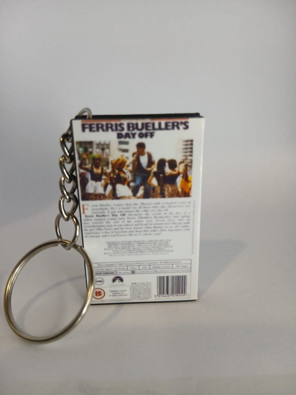 Ferris Bueller's Day Off VHS keyring side view
