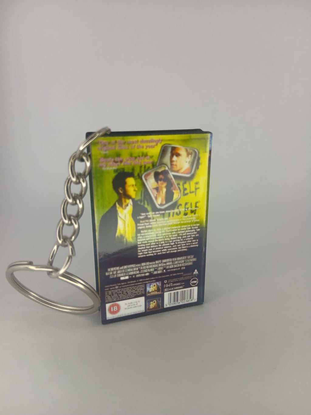 Fight Club Mini VHS Keyring – side angle