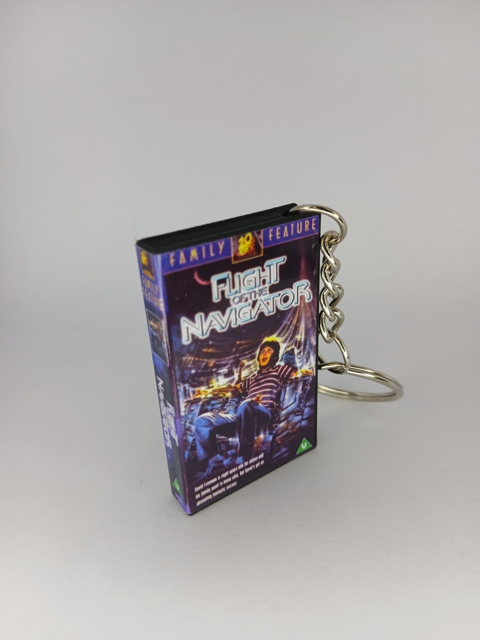 Flight of the Navigator Mini VHS Keyring – back view standing