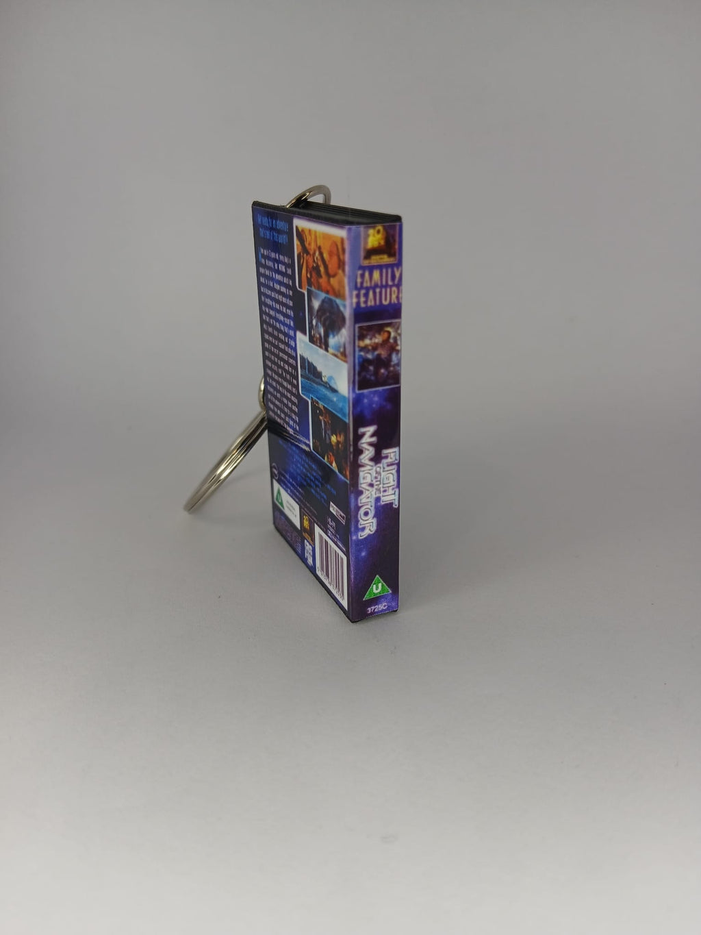 Flight of the Navigator Mini VHS Keyring – flat lay front angle