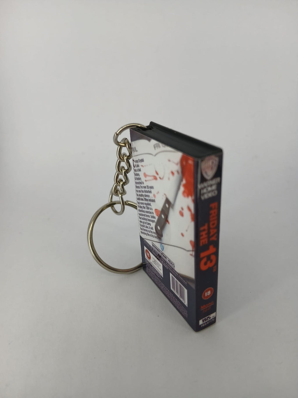 Friday the 13th Mini VHS Keyring – flat lay