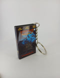 Fright Night VHS keyring — flat lay front and back angled