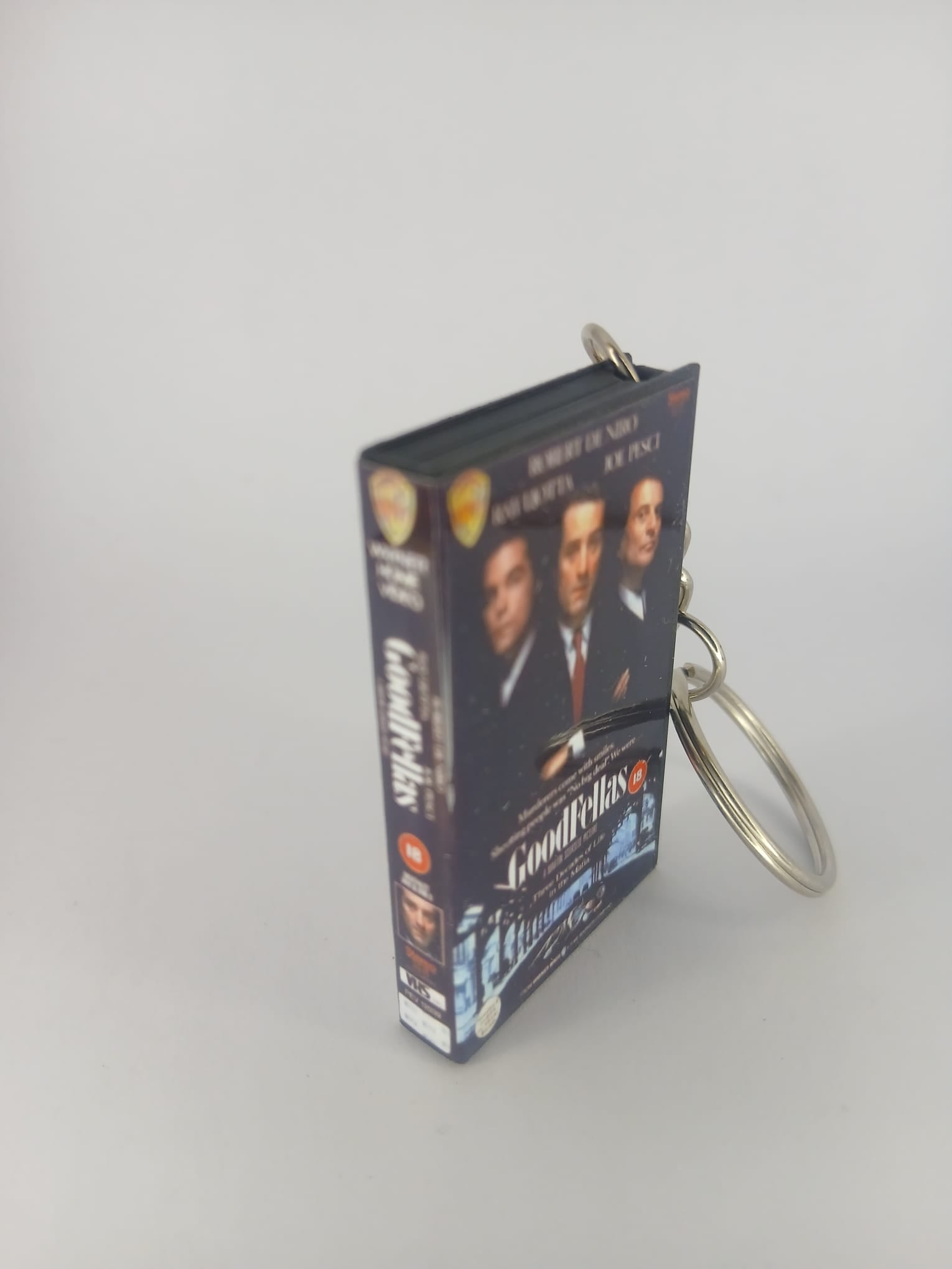 GoodFellas Mini VHS Keyring – front angle