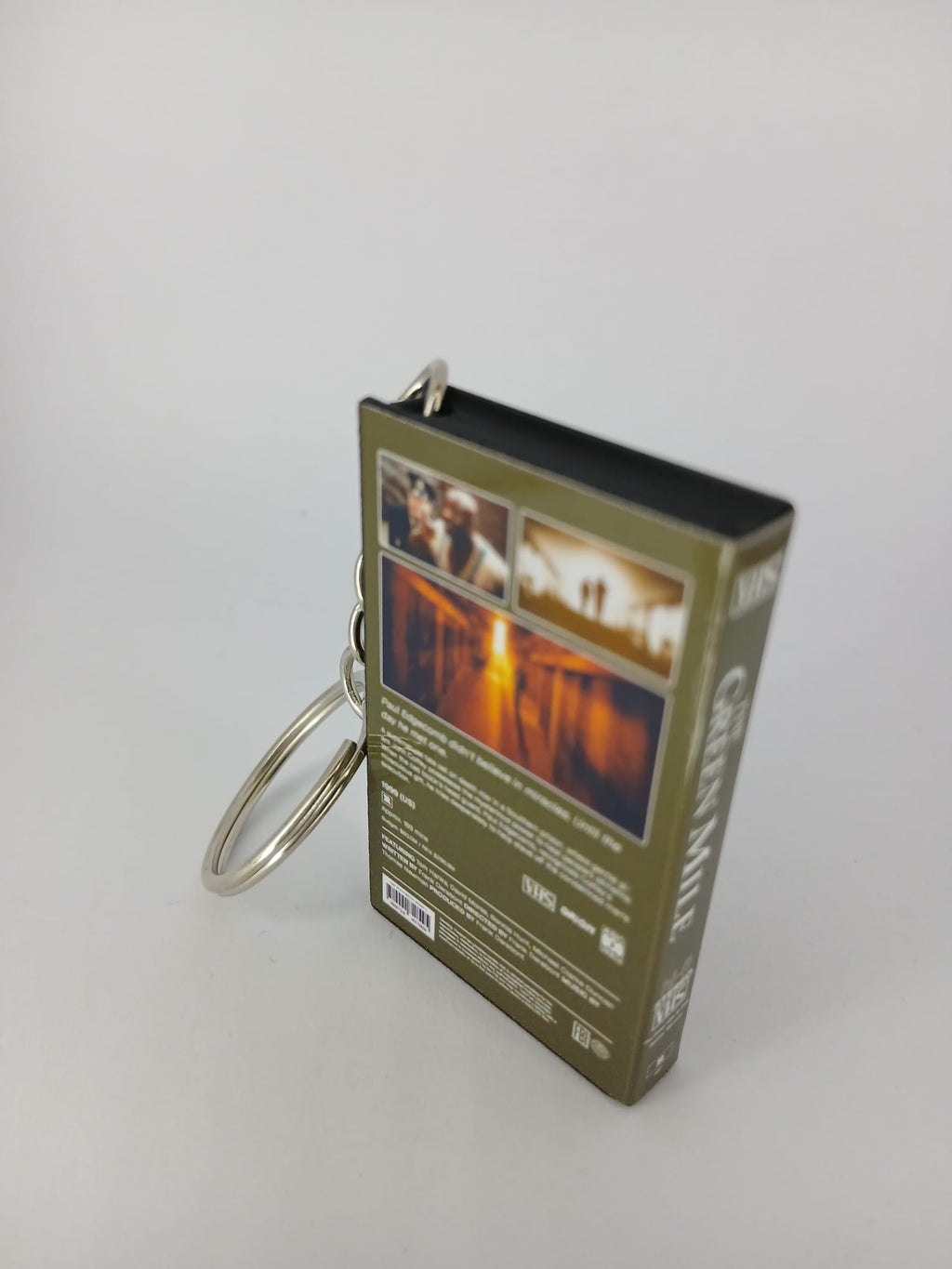 The Green Mile VHS keyring — spine view
