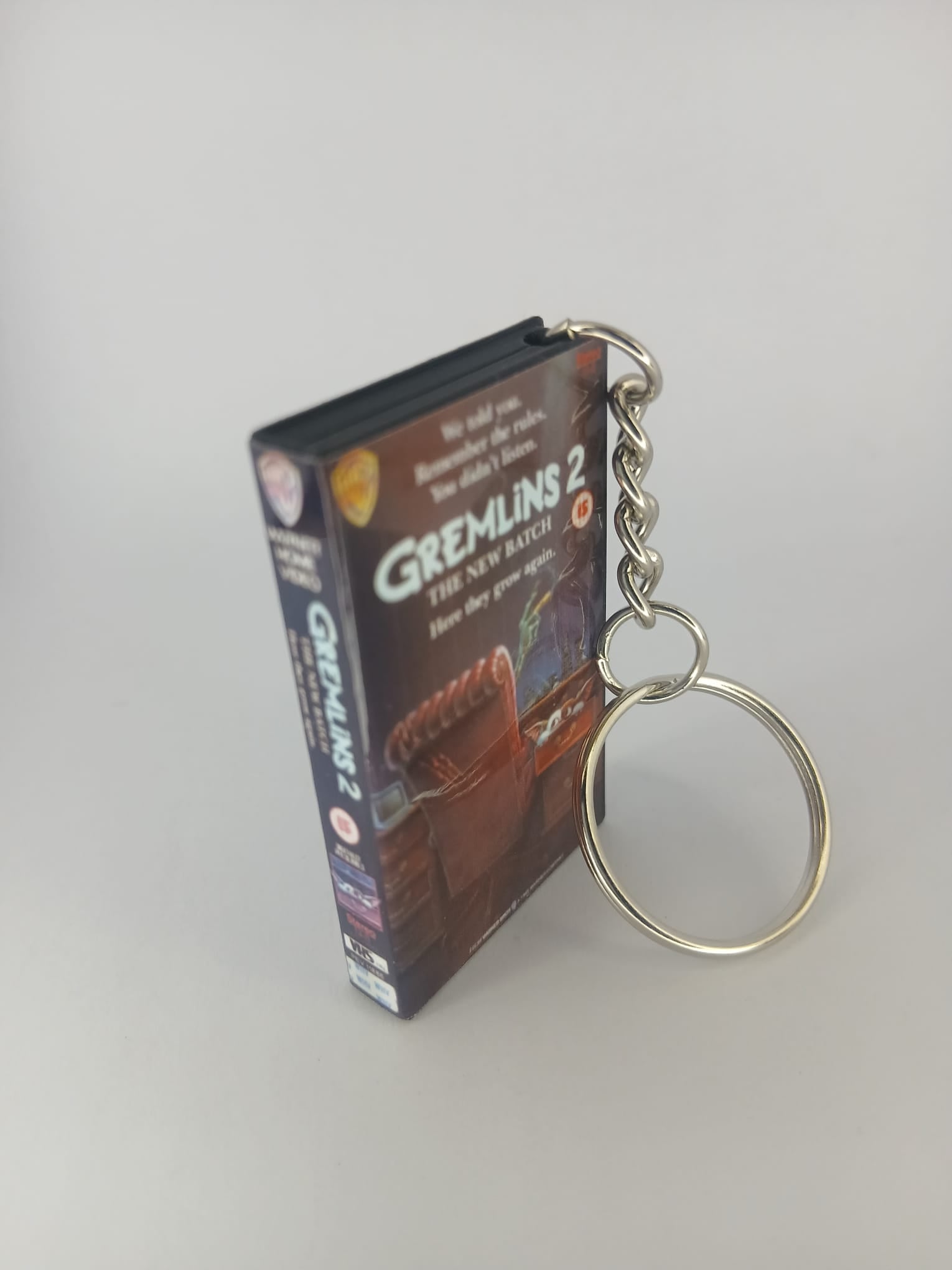 Gremlins 2 The New Batch Mini VHS Keyring – back view