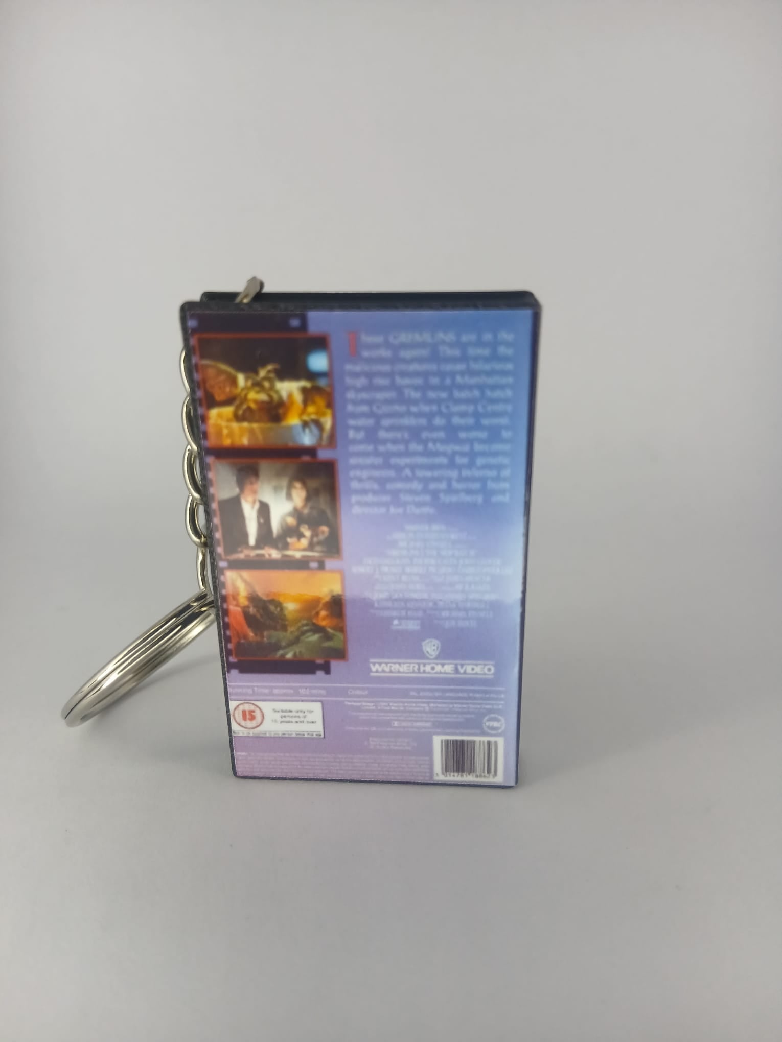 Gremlins 2 The New Batch Mini VHS Keyring – side angle