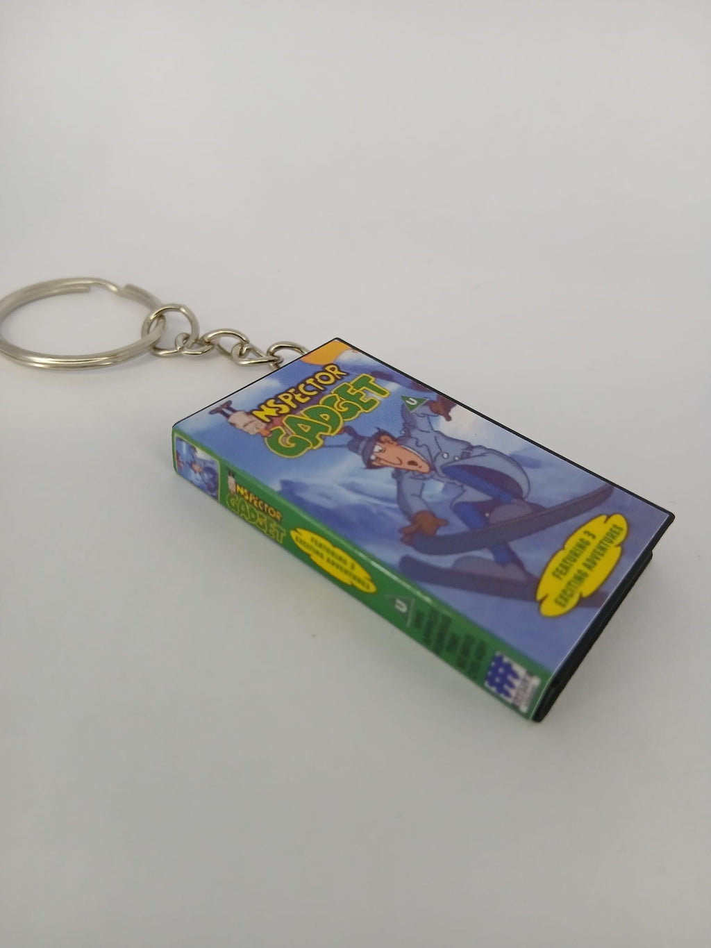 Inspector Gadget VHS keyring — front cover standing angled 2