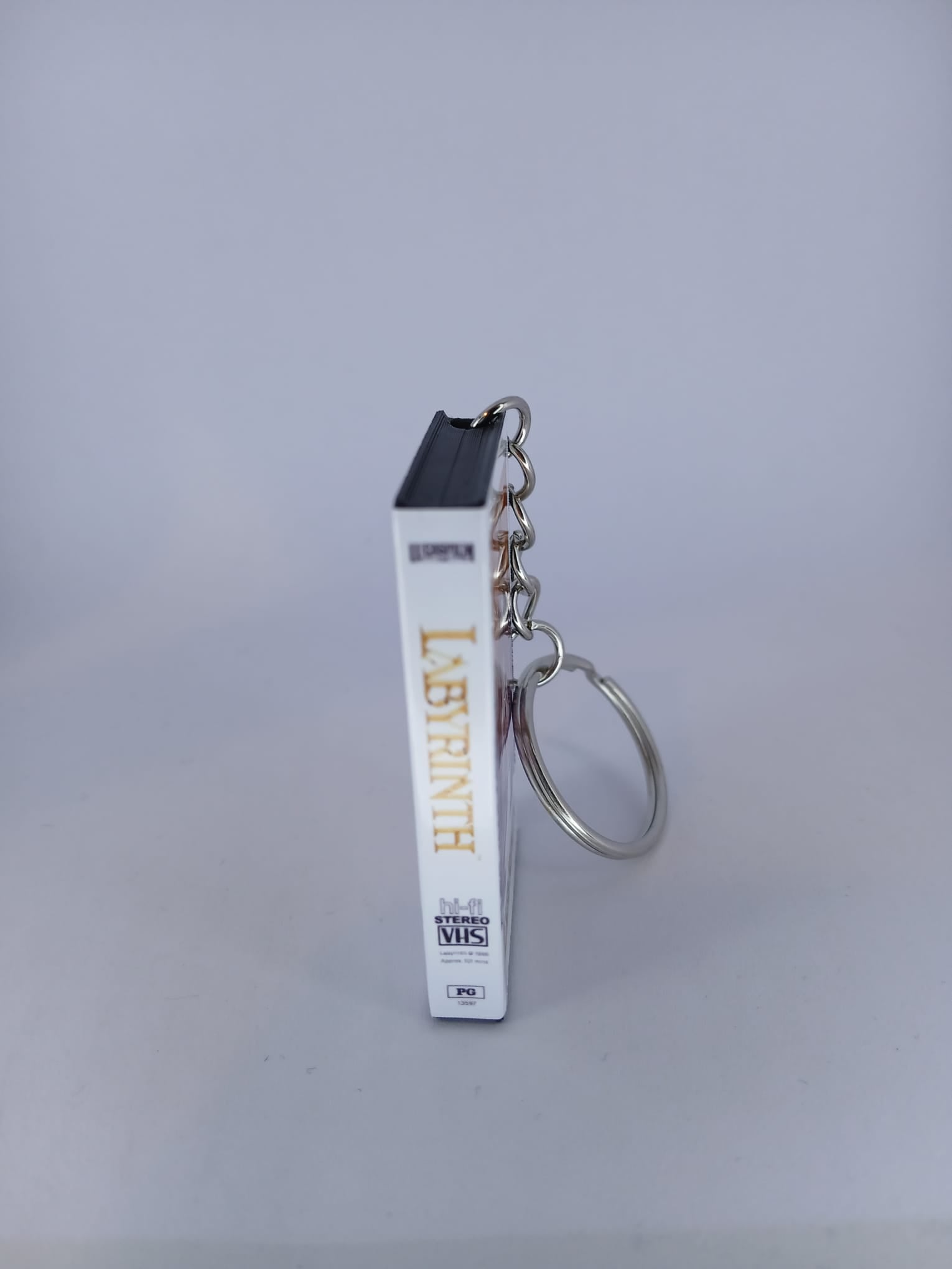 Labyrinth VHS keyring — front cover standing