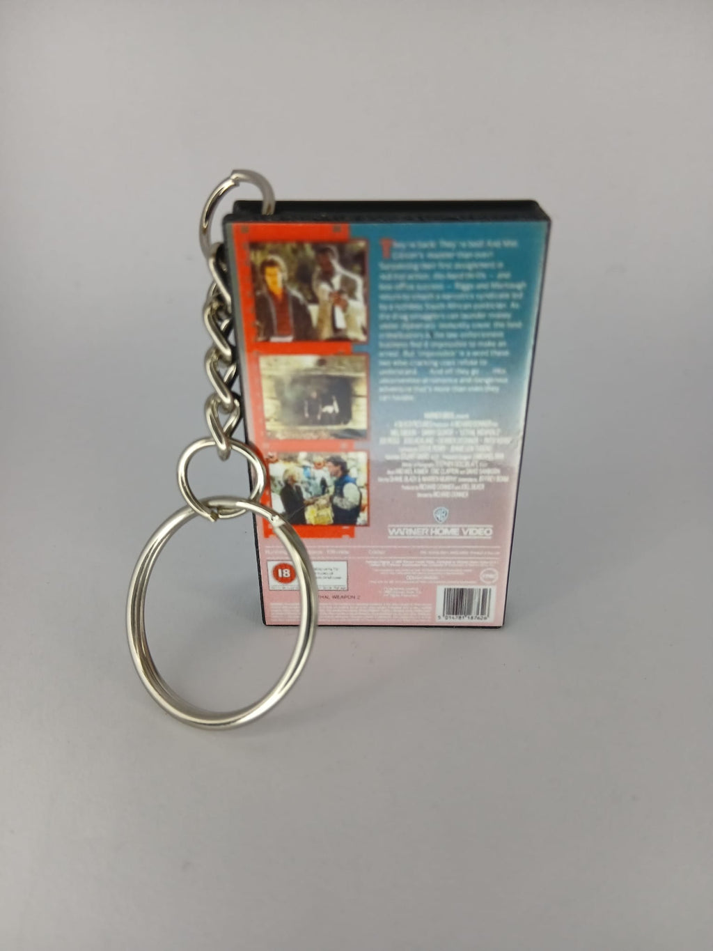 Lethal Weapon 2 Mini VHS Keyring – spine view