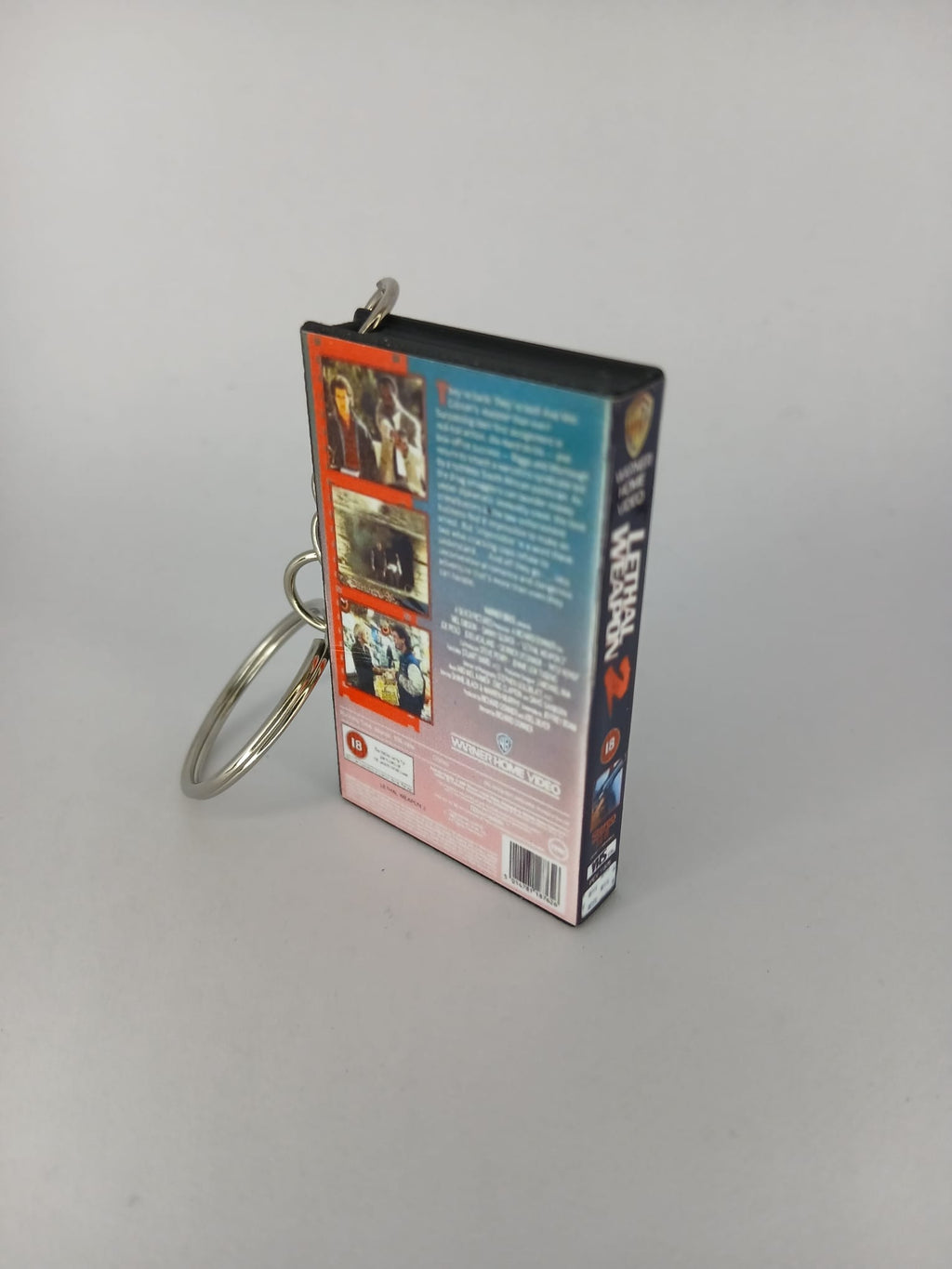 Lethal Weapon 2 Mini VHS Keyring – front angle