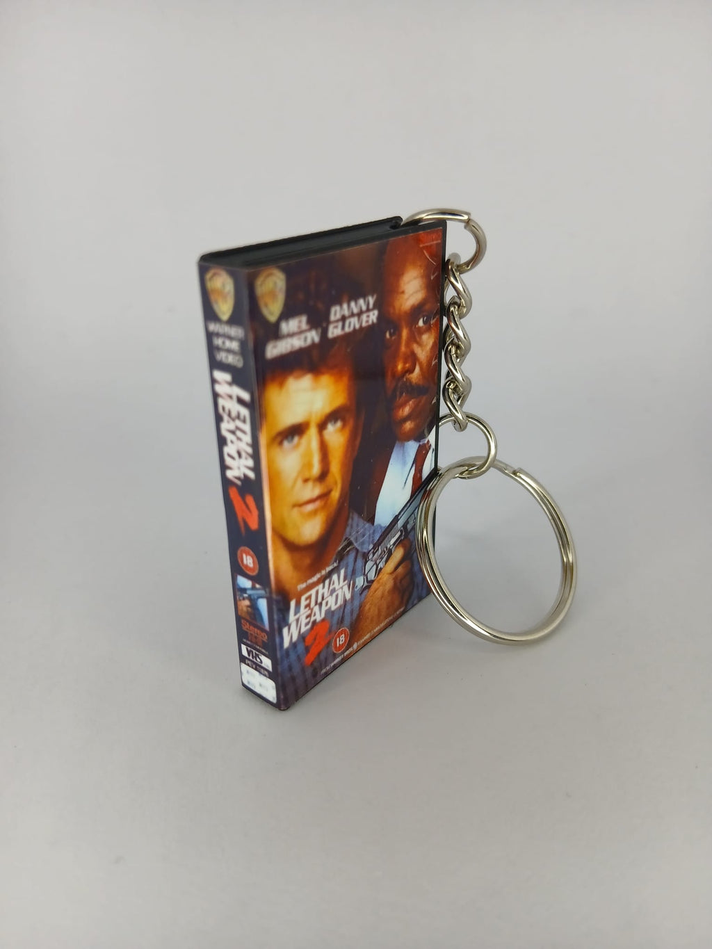 Lethal Weapon 2 Mini VHS Keyring – front with chain