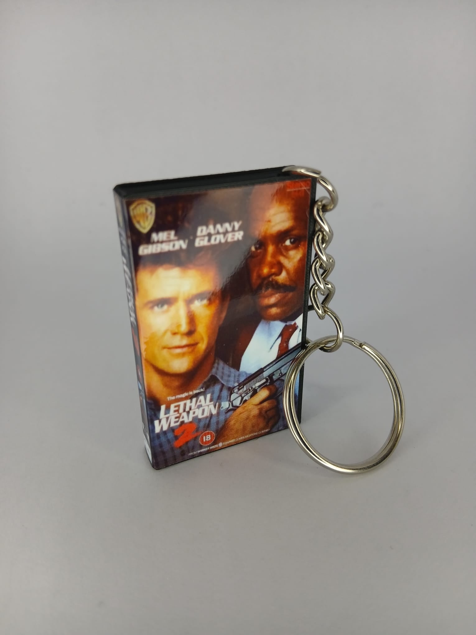 Lethal Weapon 2 Mini VHS Keyring – front with coin
