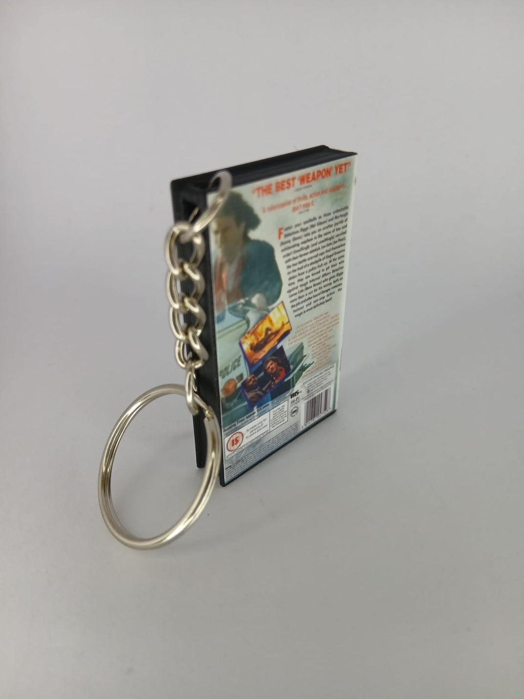 Lethal Weapon 3 Mini VHS Keyring – flat lay front