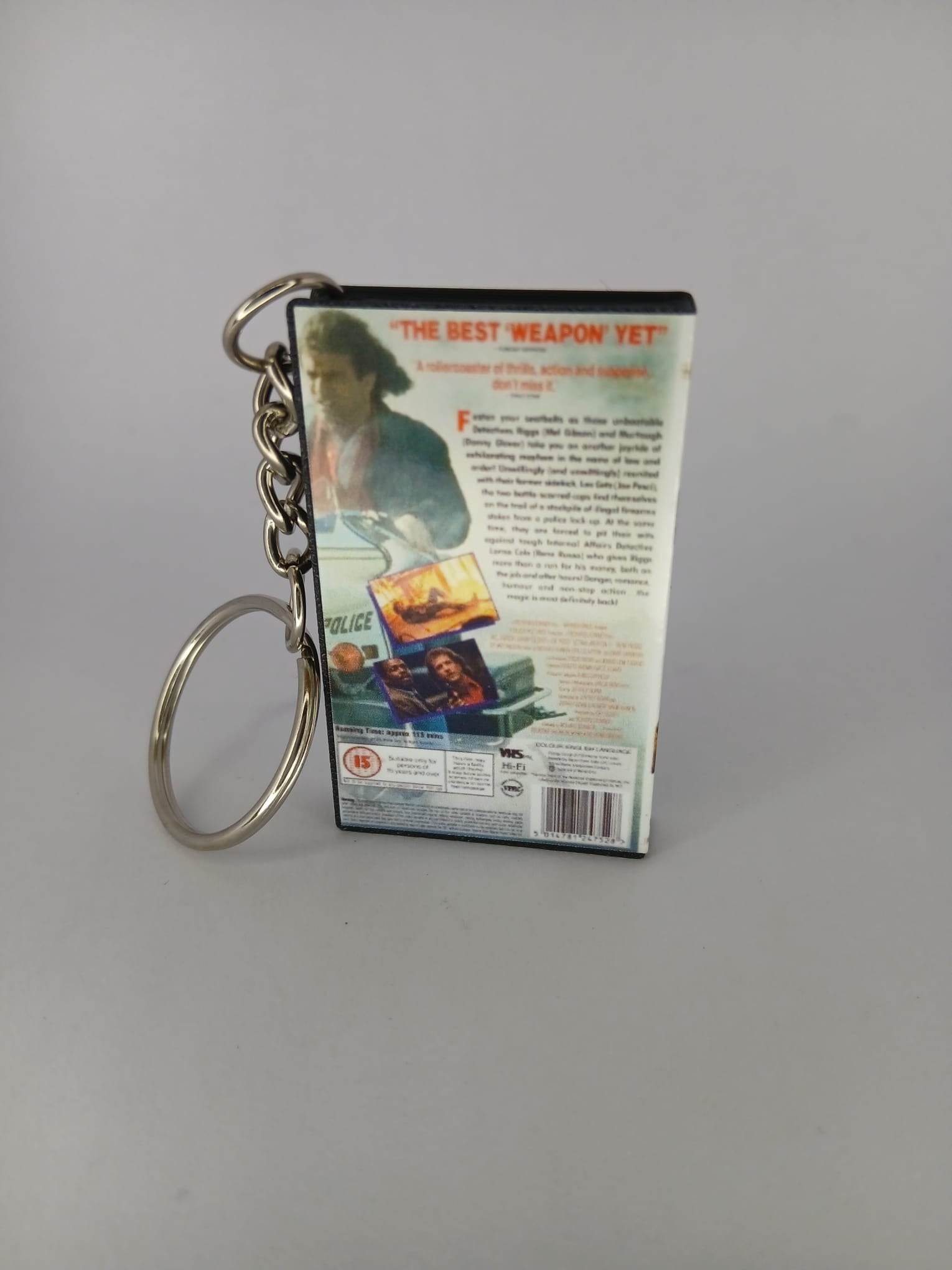 Lethal Weapon 3 Mini VHS Keyring – spine view