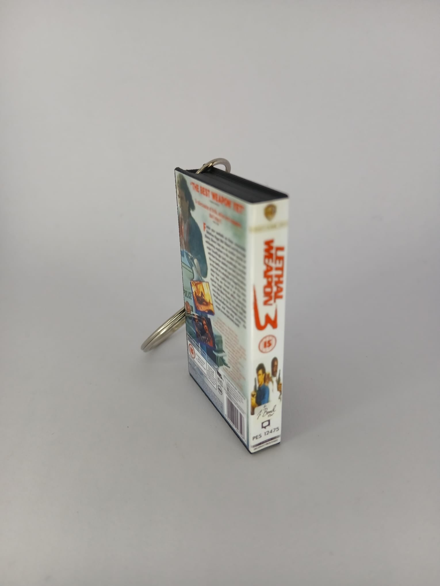 Lethal Weapon 3 Mini VHS Keyring – front with coin