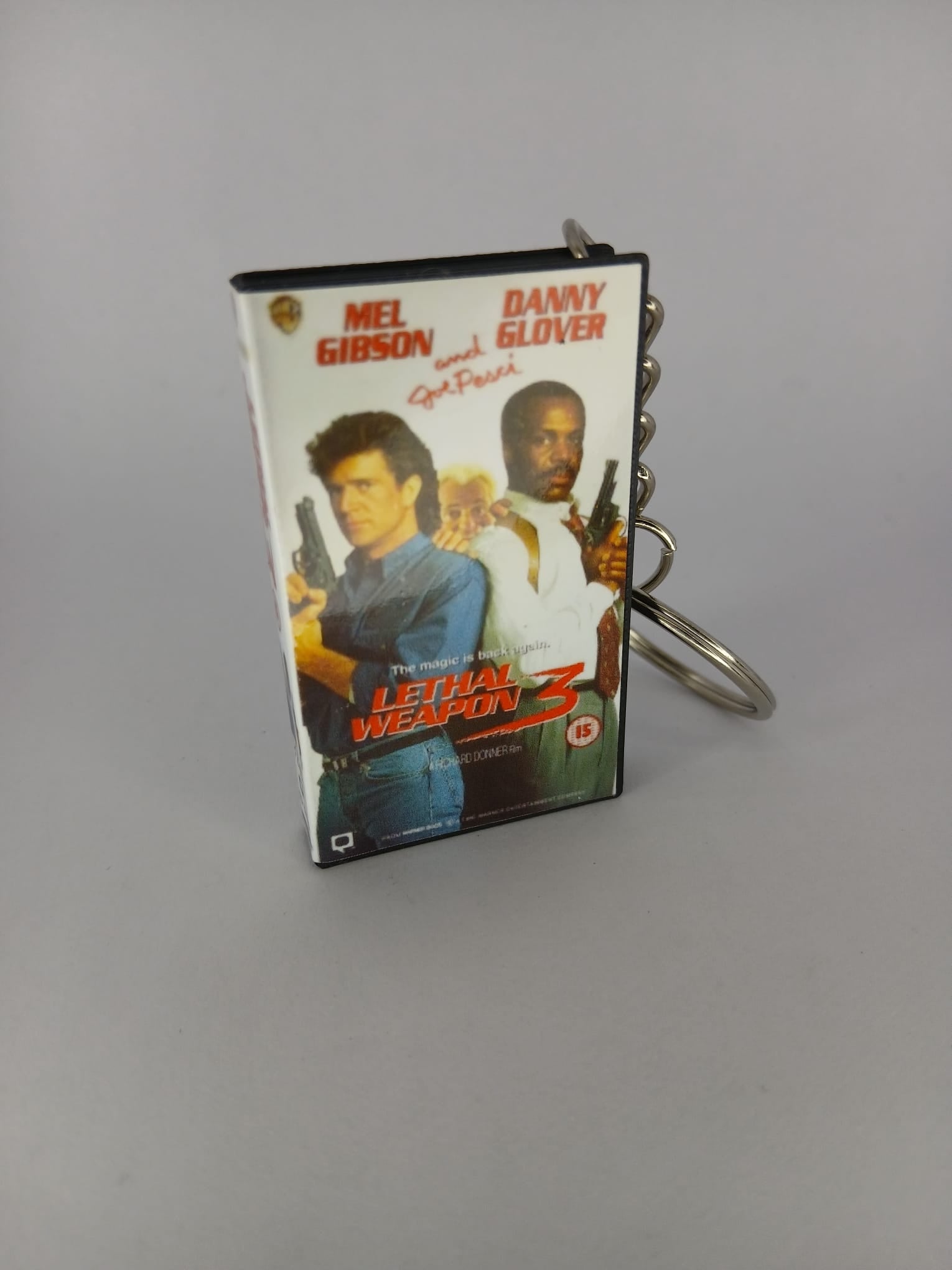 Lethal Weapon 3 Mini VHS Keyring – front close-up