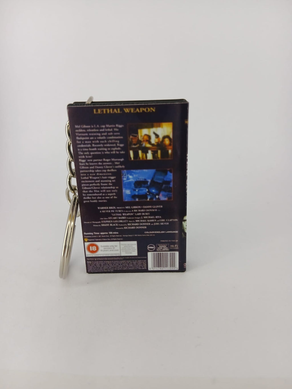 Lethal Weapon Mini VHS Keyring – back cover full