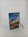 Little Shop of Horrors VHS keyring — front cover flat lay angled