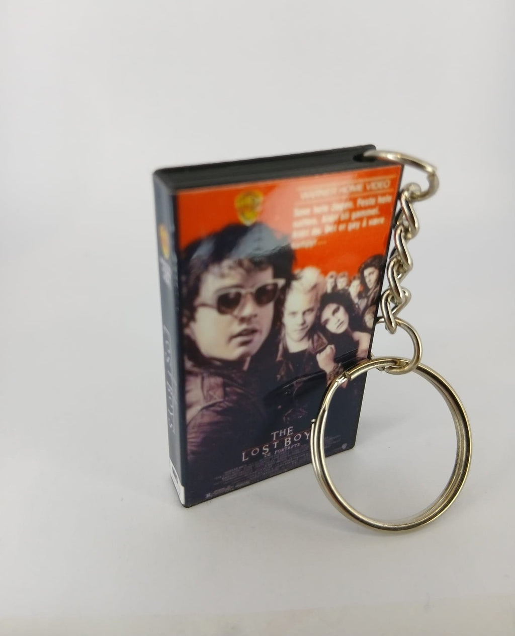 The Lost Boys VHS keyring front cover
