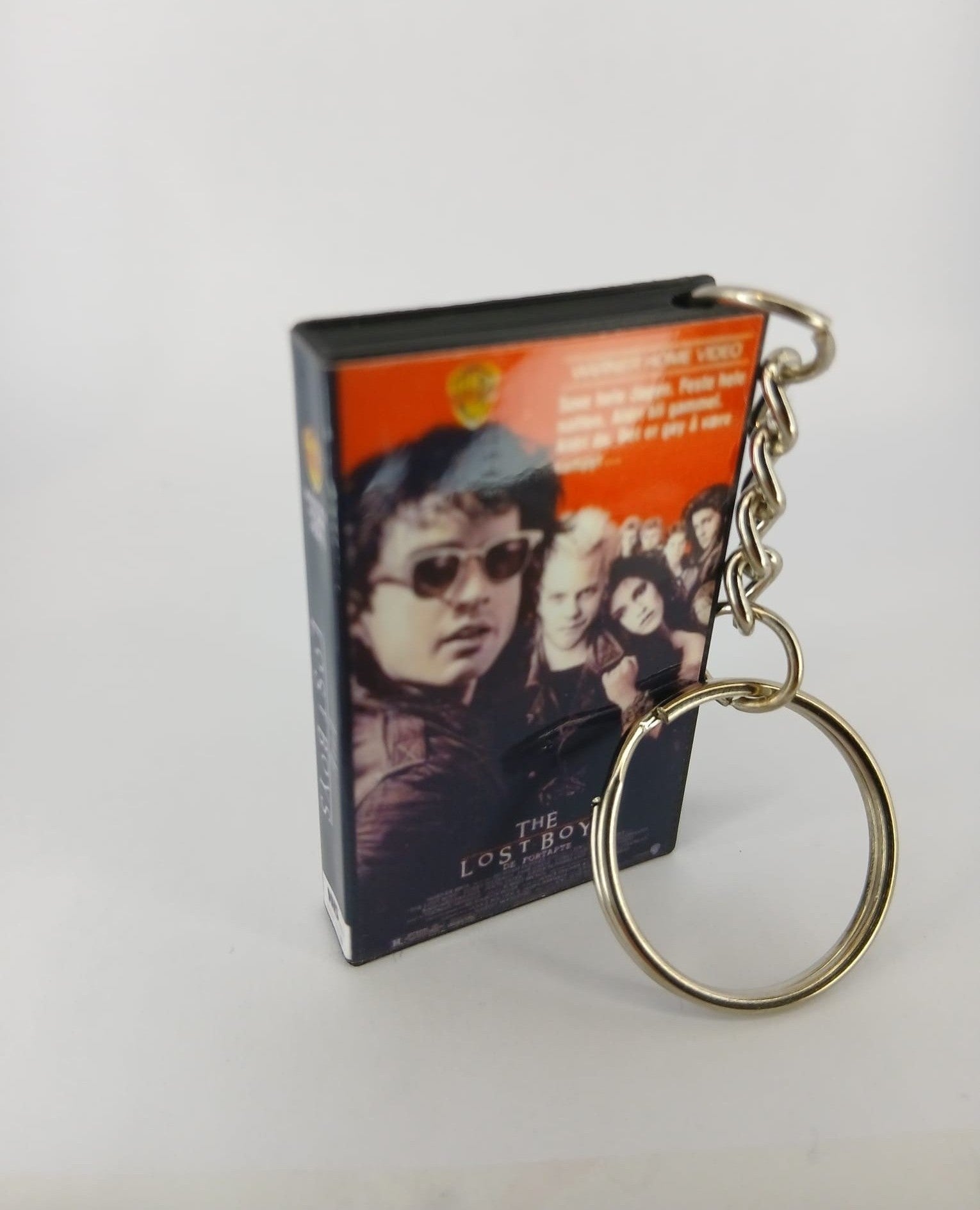 The Lost Boys VHS keyring front cover