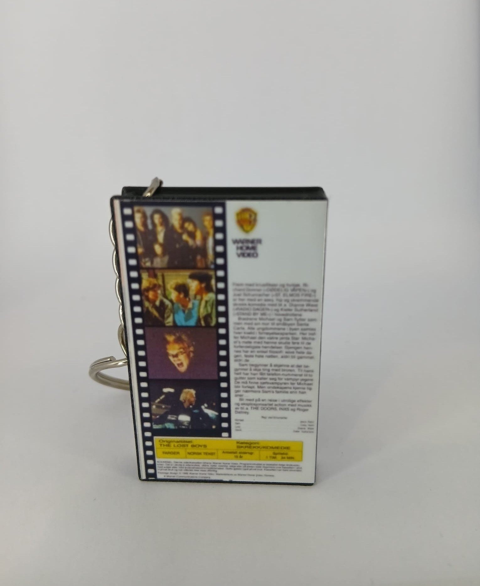 The Lost Boys VHS keyring spine view