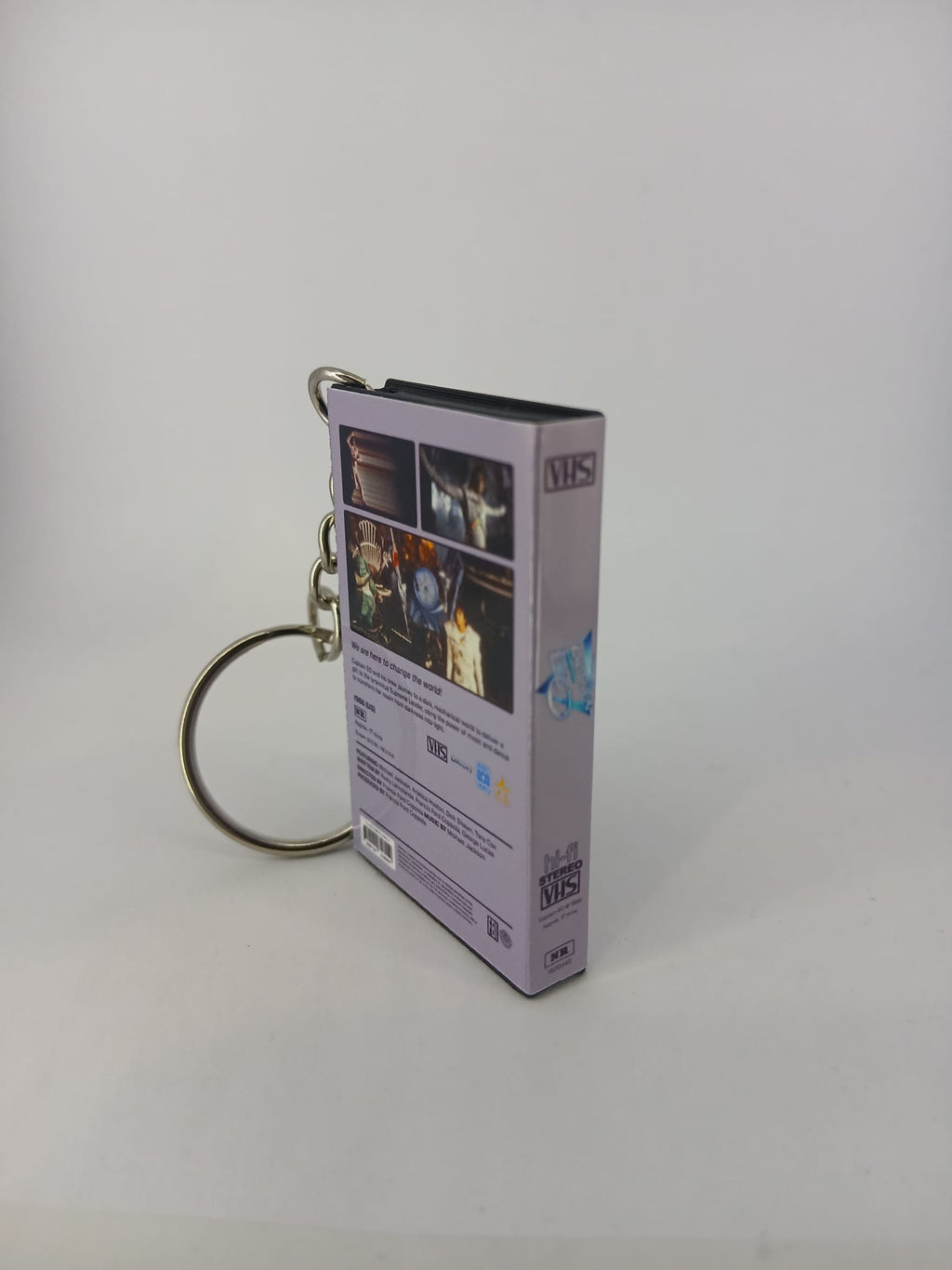 Captain EO VHS keyring — front cover standing angled