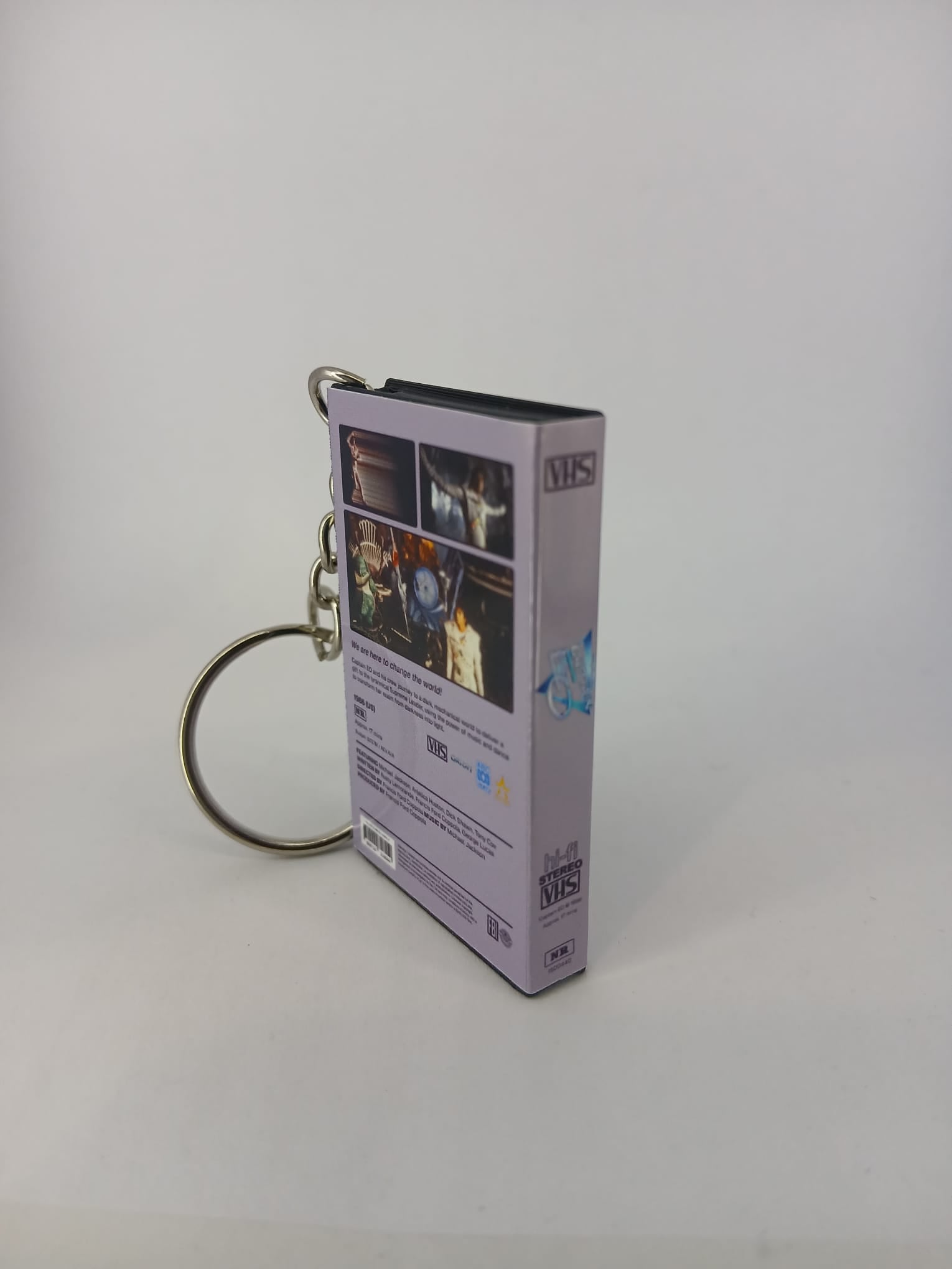 Captain EO VHS keyring — front cover standing angled