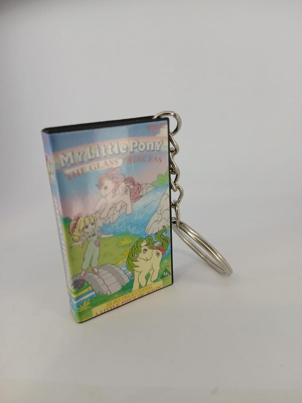My Little Pony VHS keyring — front cover standing angled 3