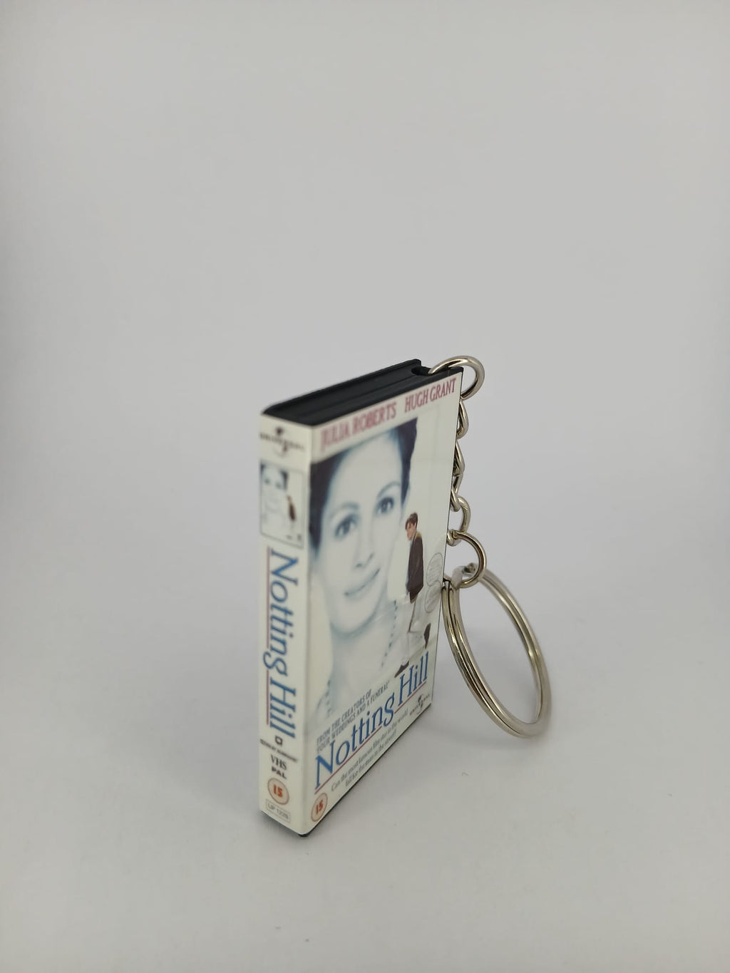 Notting Hill VHS keyring — front cover standing angled 2