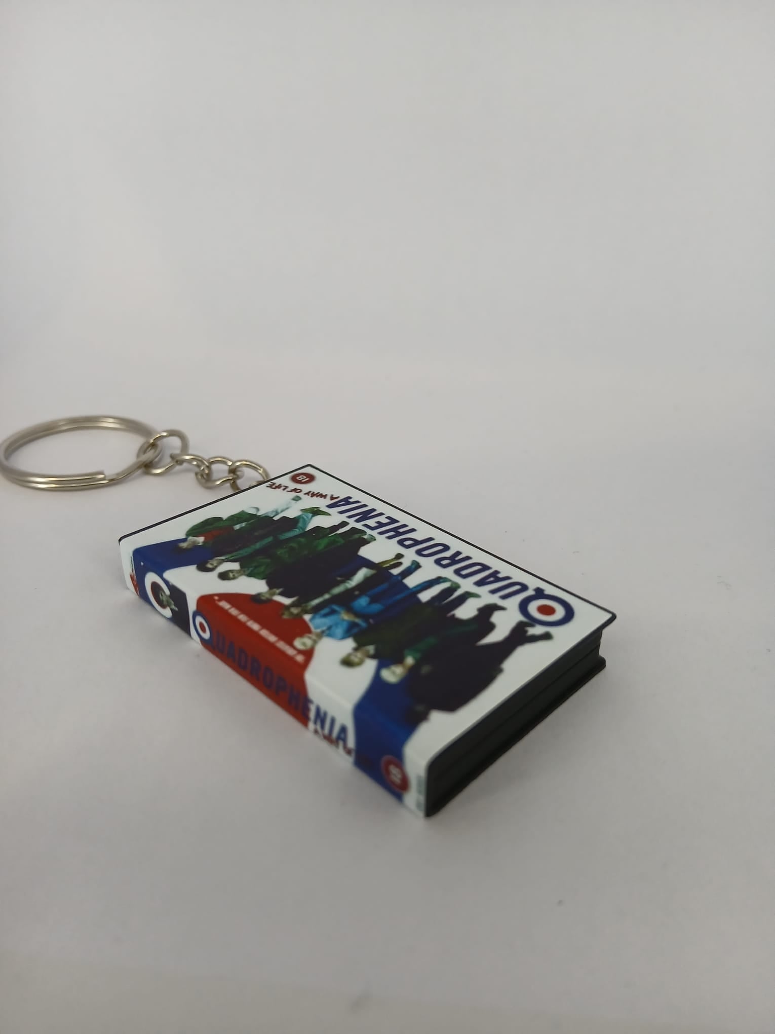 Quadrophenia VHS keyring — front cover standing angled